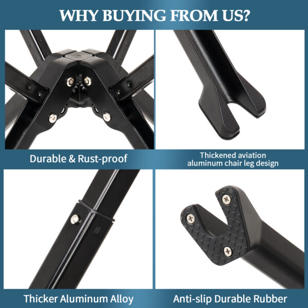 Portable Chair - Durable and Ultra-Light Folding Chair for Camping Outdoors